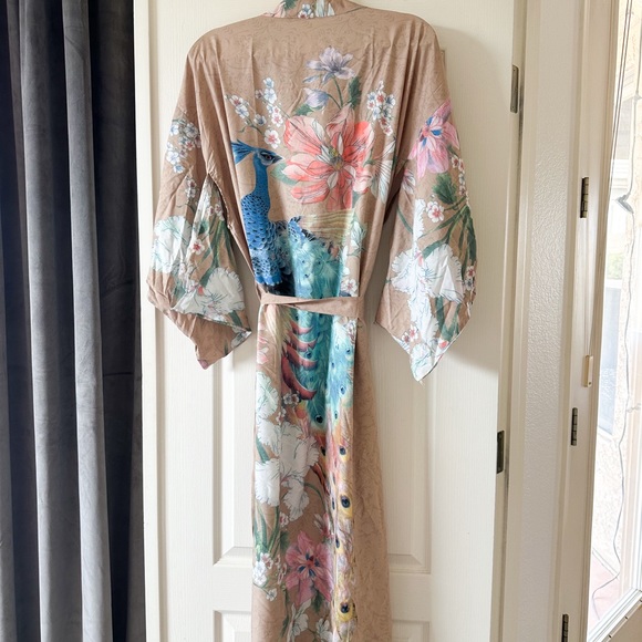 Boho peacock 🦚 kimono NWT multi color large - Picture 9 of 12